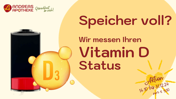 Wir messen Ihren Vitamin D Status in der Apotheke