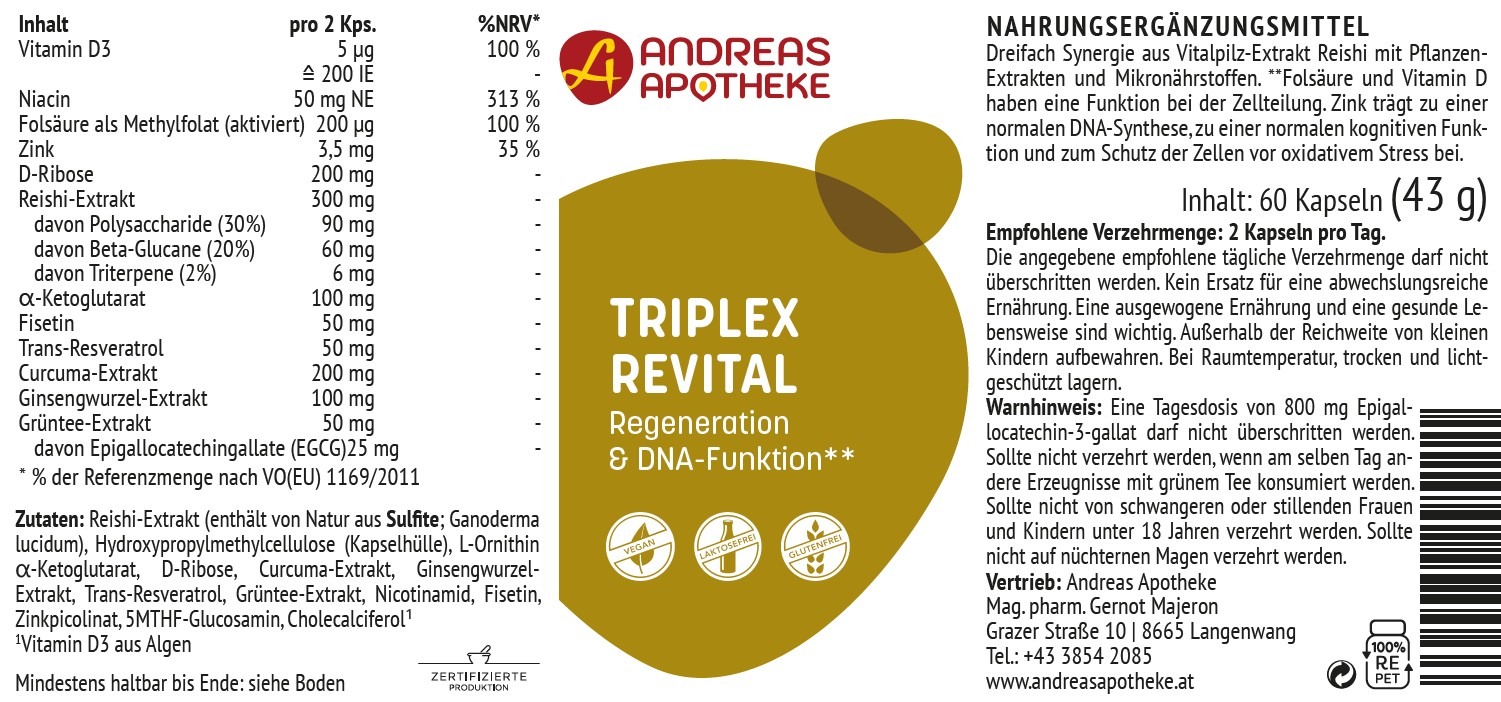 Etikett Triplex Revital