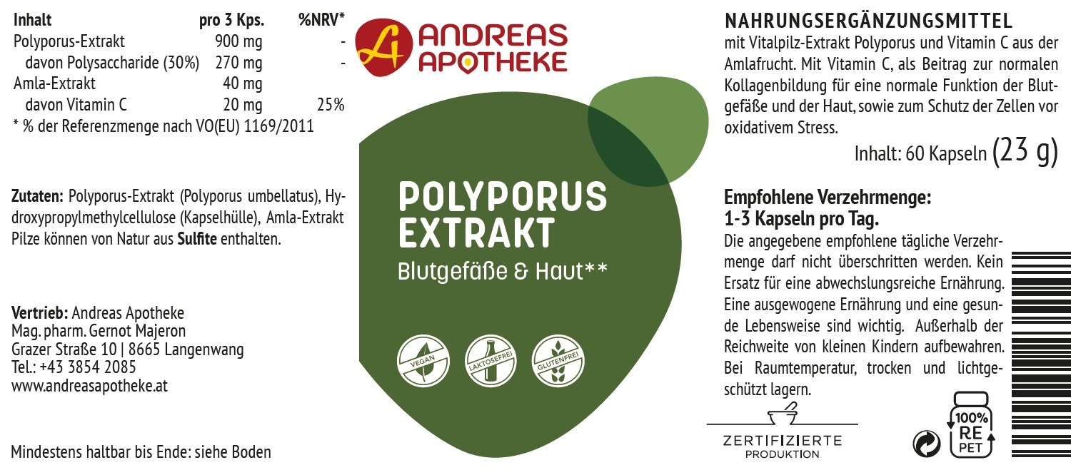 Etikett Polyporus Extrakt