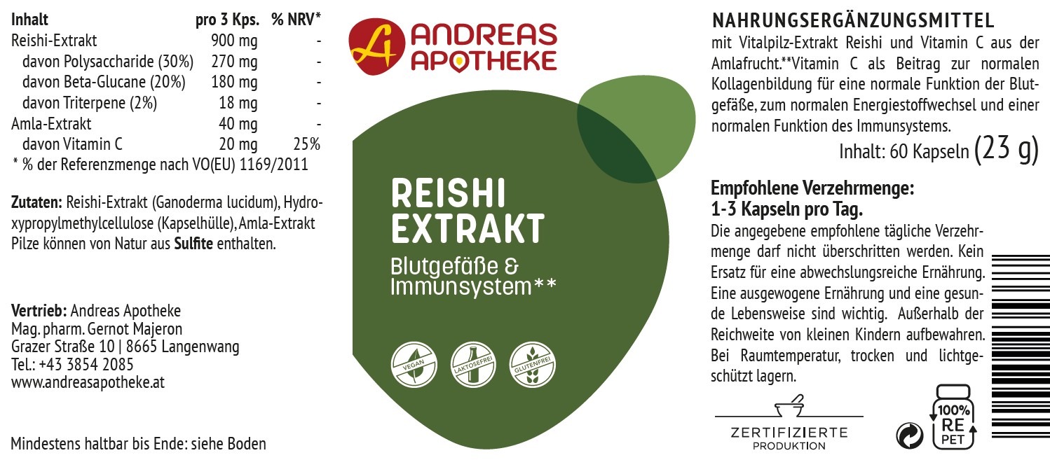 Etikett Reishi Extrakt