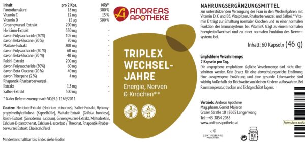 Etikett Triplex Wechseljahre