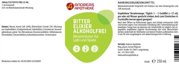 Etikett Bitter Elixier