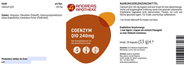 Etikett CoQ 10 240