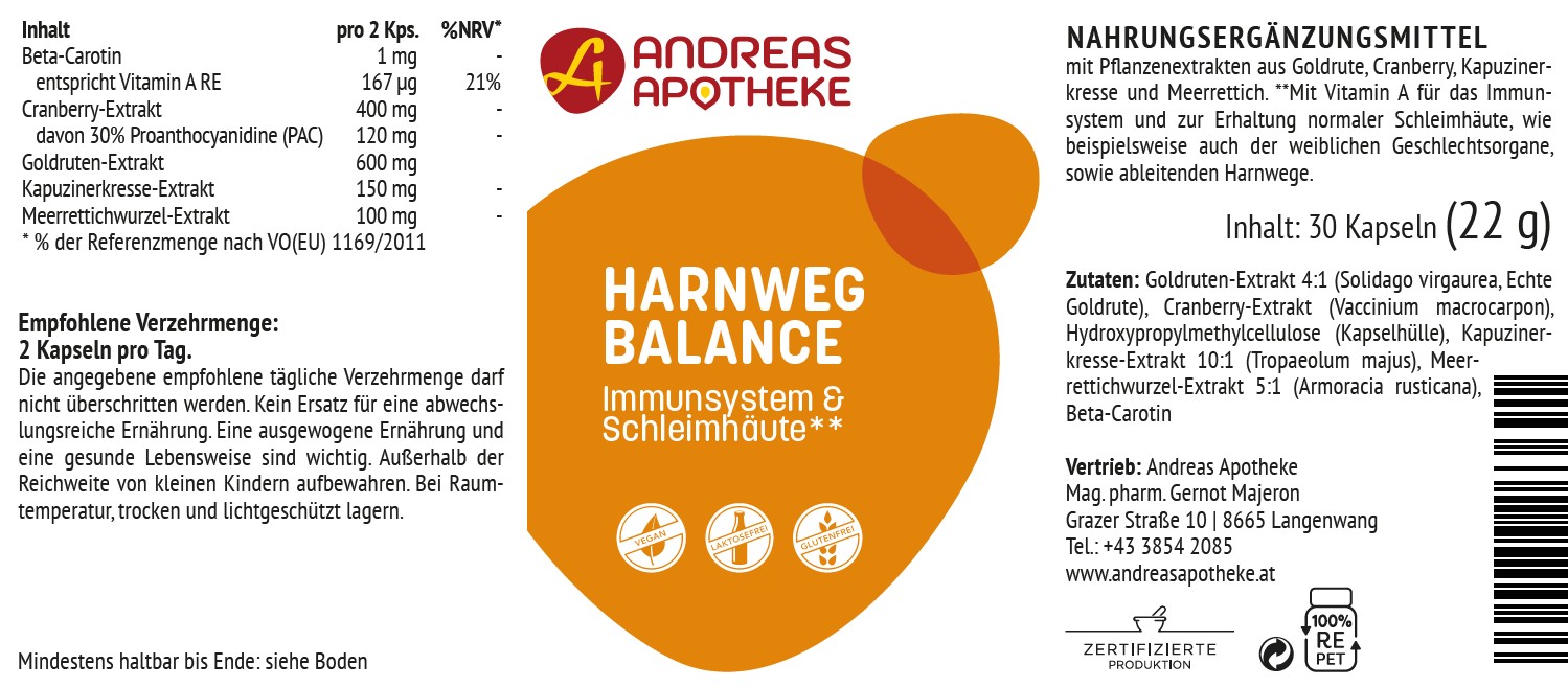Etikett Harnweg Balance
