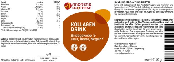Etikett Kollagen Drink