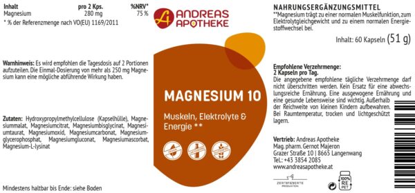 Etikett Magnesium 10