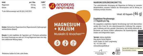 Etikett Magnesium Kalium