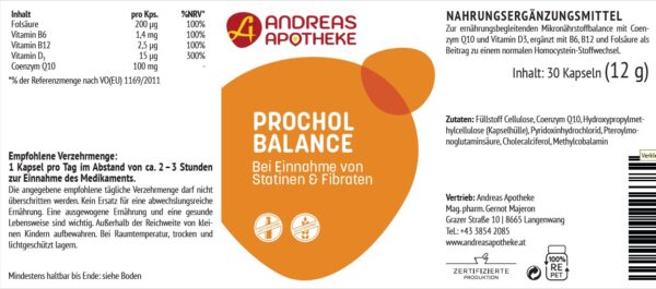 Etikett Prochol Balance