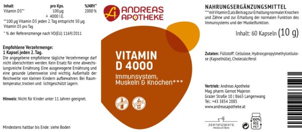 Etikett Vitamin D 4000