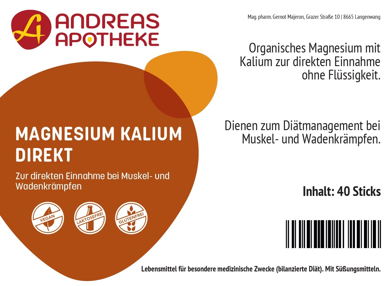 Etikette Magnesium Kalium Direkt