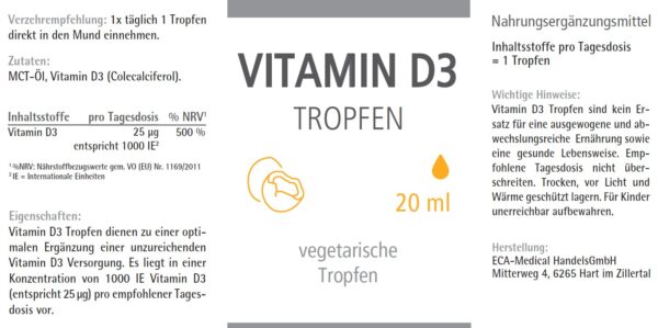 Vitamin D3 1000 I.E. Tropfen – Bild 2