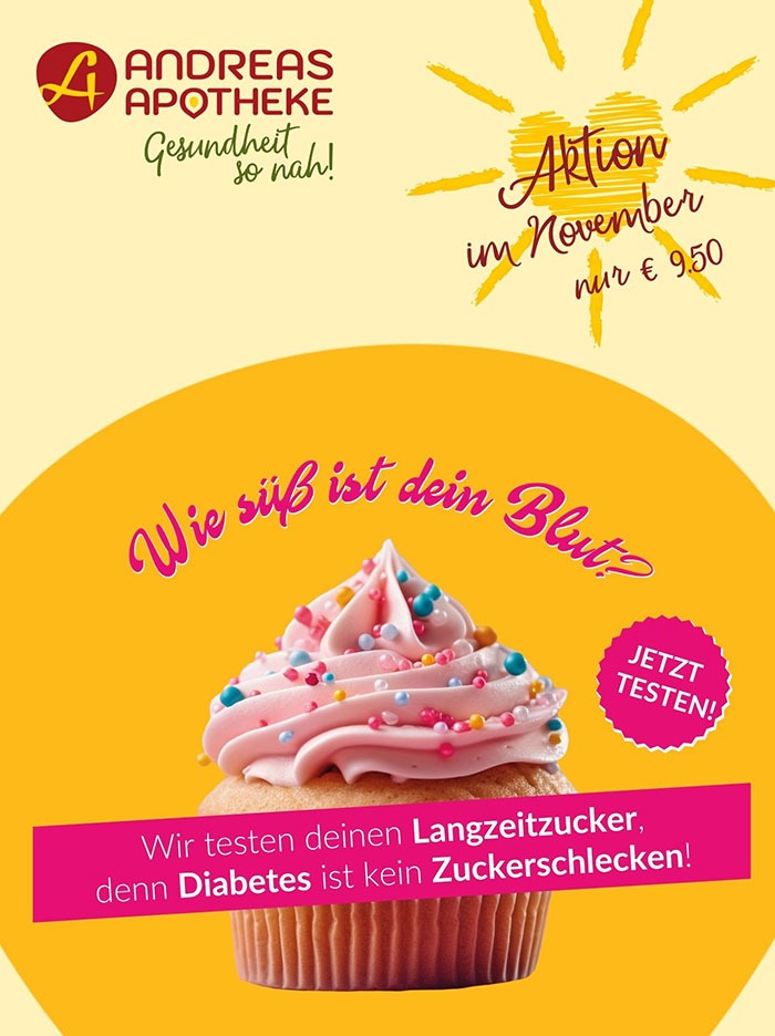 Wie süß ist dein Blut? Wir testen deinen Langzeitzucker - hier anmelden!